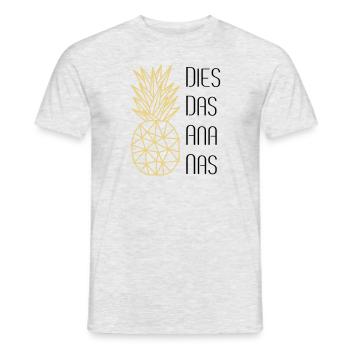 Dies Das Ananas - Männer T-Shirt - Grau meliert - Vorne - AI Model Male 178 dark (178cm)