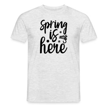 13 SPRING IS HERE - Men's T-Shirt - heather grey - Front - AI Model Male 178 dark (178cm)