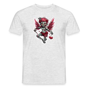 Cupid / Love / Arrow / Heart / Valentine's Day - Men's T-Shirt - heather grey - Front - AI Model Male 178 dark (178cm)
