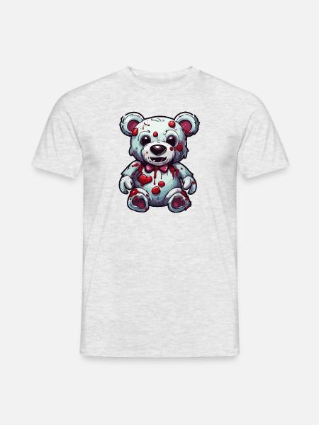 Teddybär / Kuscheltier / Stofftier / Geschenkidee - Männer T-Shirt - Grau meliert