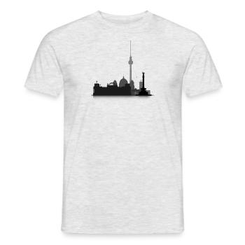 Cityscape Berlin - Männer T-Shirt - Grau meliert - Vorne - AI Model Male 178 dark (178cm)