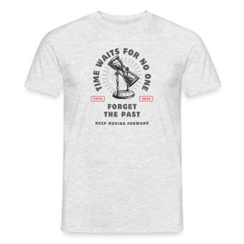 hustle for muscle 1 - Men's T-Shirt - heather grey - Front - AI Model Male 178 dark (178cm)