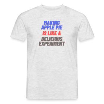 Apfelkuchen mit grauer Schrift - Männer T-Shirt - Grau meliert - Vorne - AI Model Male 178 dark (178cm)