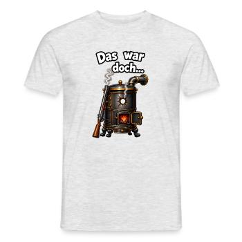 Das war doch... ein Schuss in den Ofen - Männer T-Shirt - Grau meliert - Vorne - AI Model Male 178 dark (178cm)