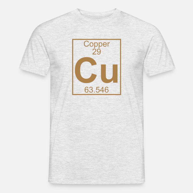 Element 29 - Cu (copper) - Full - Männer T-Shirt - Grau meliert