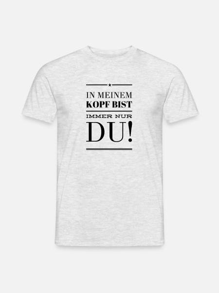 ich bin in dich verliebt - Männer T-Shirt - Grau meliert