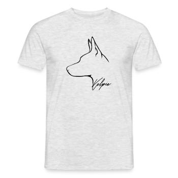KELPIE Profil Chien Chien Chien de troupeau Wilsigns - T-shirt homme - gris chiné - Devant - AI Model Male 178 dark (178cm)