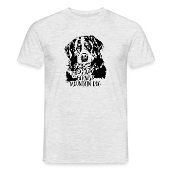 BERNESE MOUNTAIN DOG loved by Bernese Mountain Dog - Männer T-Shirt - Grau meliert - Vorne - AI Model Male 178 dark (178cm)