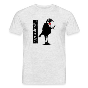 get a drink bird - Männer T-Shirt - Grau meliert - Vorne - AI Model Male 178 dark (178cm)