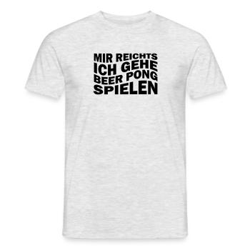 Mir reichts ich gehe Beer Pong spielen - Männer T-Shirt - Grau meliert - Vorne - AI Model Male 178 dark (178cm)