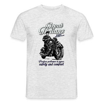 Great Indians First Motocycles - T-shirt homme - gris chiné - Devant - AI Model Male 178 dark (178cm)