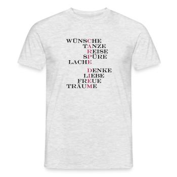carpediem - Männer T-Shirt - Grau meliert - Vorne - AI Model Male 178 dark (178cm)