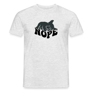 Bulldog Nope - T-shirt homme - gris chiné - Devant - AI Model Male 178 dark (178cm)