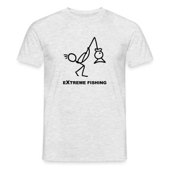 Extreme Fishing - angeln - Männer T-Shirt - Grau meliert - Vorne - AI Model Male 178 dark (178cm)