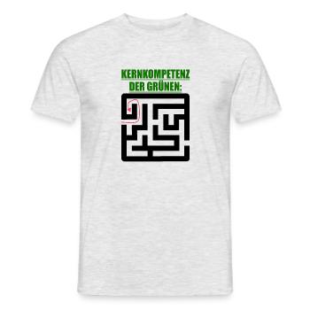 Witze Grüne Die Grünen Habeck Baerbock Partei Öko - Männer T-Shirt - Grau meliert - Vorne - AI Model Male 178 dark (178cm)