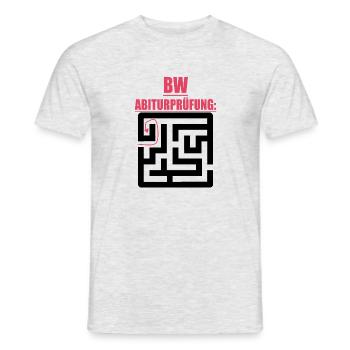 Abitur Abschluss Prüfung Sprüche lustig Abi BW - Männer T-Shirt - Grau meliert - Vorne - AI Model Male 178 dark (178cm)