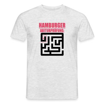 Abitur Abschluss Prüfung Sprüche lustig Hamburg - Männer T-Shirt - Grau meliert - Vorne - AI Model Male 178 dark (178cm)