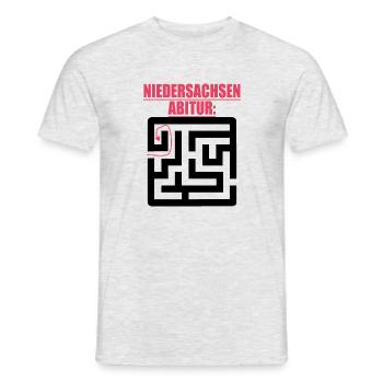 Abi Abschluss Prüfung Sprüche lustig Niedersachen - Männer T-Shirt - Grau meliert - Vorne - AI Model Male 178 dark (178cm)