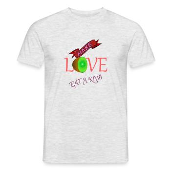 Liebe Freunde Familie Partner Glück Leben Gesund - Männer T-Shirt - Grau meliert - Vorne - AI Model Male 178 dark (178cm)