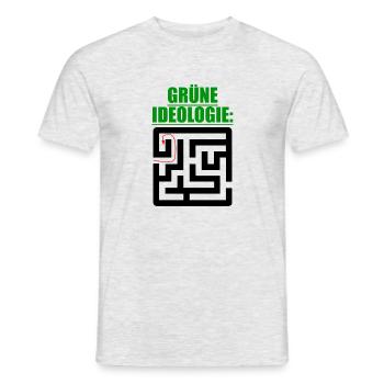 Witze Grüne Die Grünen Habeck Baerbock Partei Öko - Männer T-Shirt - Grau meliert - Vorne - AI Model Male 178 dark (178cm)