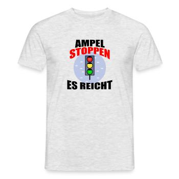 Ampel Regierung Scholz Baerbock Habeck Grüne SPD - Männer T-Shirt - Grau meliert - Vorne - AI Model Male 178 dark (178cm)