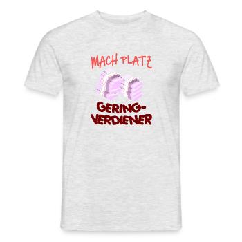 Geld Motivation Profit Gewinn Performance Rendite - Männer T-Shirt - Grau meliert - Vorne - AI Model Male 178 dark (178cm)