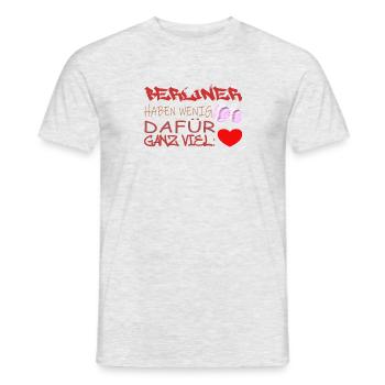 Berlin Souvenir Touristen Hauptstadt Metropole BLN - Männer T-Shirt - Grau meliert - Vorne - AI Model Male 178 dark (178cm)