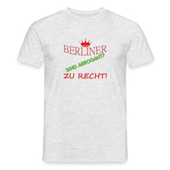 Berlin Souvenir Touristen Hauptstadt Metropole BLN - Männer T-Shirt - Grau meliert - Vorne - AI Model Male 178 dark (178cm)