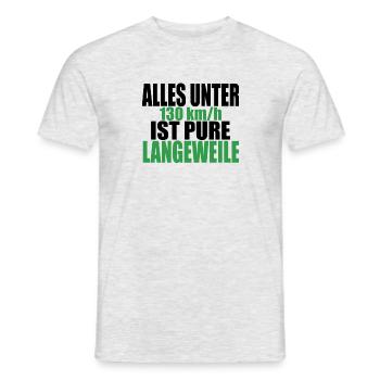 Tempolimit Autobahn Grüne Freiheit Verbot Diesel - Männer T-Shirt - Grau meliert - Vorne - AI Model Male 178 dark (178cm)
