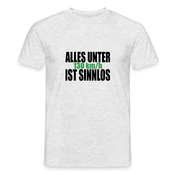 Tempolimit Autobahn Grüne Freiheit Verbot Diesel - Männer T-Shirt - Grau meliert - Vorne - AI Model Male 178 dark (178cm)