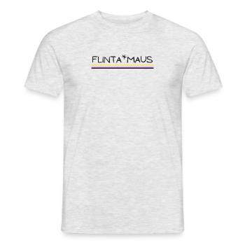 Flinta*Maus Logo non binary flag - Männer T-Shirt - Grau meliert - Vorne - AI Model Male 178 dark (178cm)