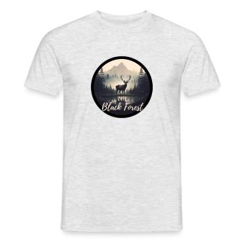 BlackForest - Männer T-Shirt - Grau meliert - Vorne - AI Model Male 178 dark (178cm)