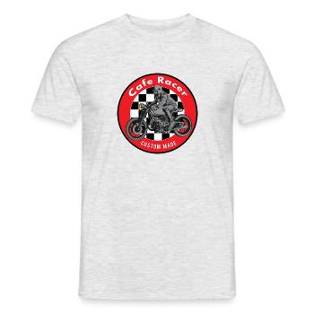 CAFE RACER Custom Made - Männer T-Shirt - Grau meliert - Vorne - AI Model Male 178 dark (178cm)