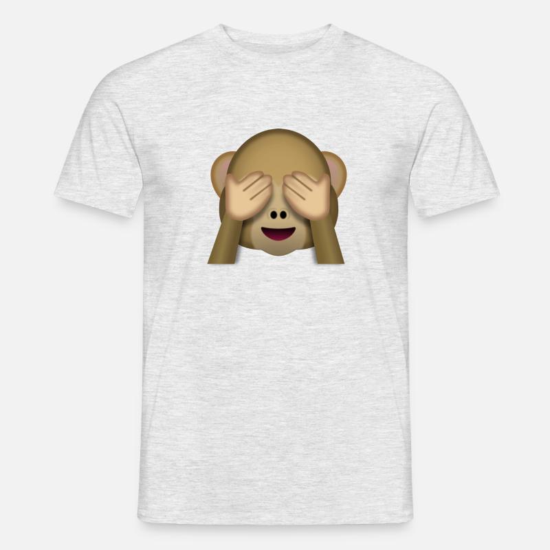 Emoi- Affengesicht - Männer T-Shirt - Grau meliert