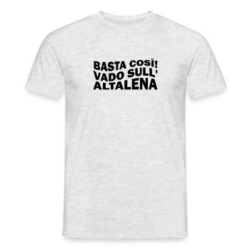 Basta così! Vado sull'altalena. - Männer T-Shirt - Grau meliert - Vorne - AI Model Male 178 dark (178cm)