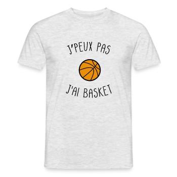 basket - T-shirt homme - gris chiné - Devant - AI Model Male 178 dark (178cm)