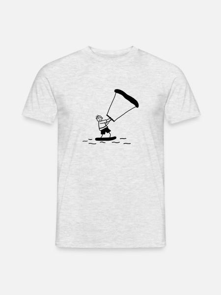 Kite Surfer - Männer T-Shirt - Grau meliert