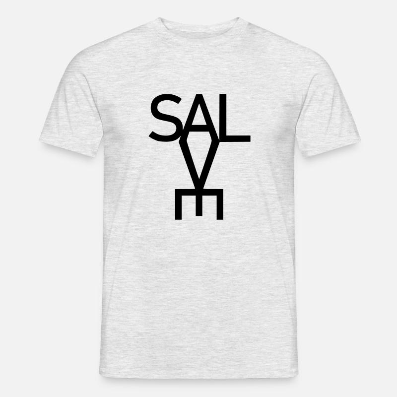 SALVE AVE - Männer T-Shirt - Grau meliert