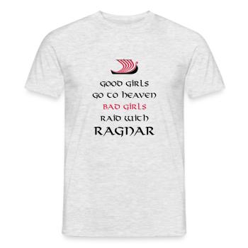 Bad Girls Raid With Ragnar - T-shirt homme - gris chiné - Devant - AI Model Male 178 dark (178cm)