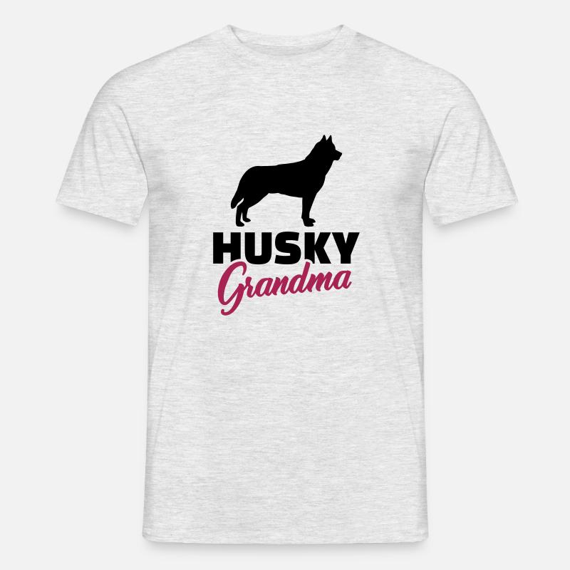 Husky - Männer T-Shirt - Grau meliert