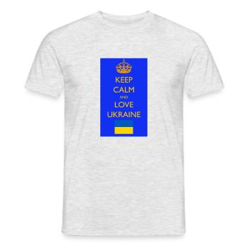 Ukraine - Männer T-Shirt - Grau meliert - Vorne - AI Model Male 178 dark (178cm)