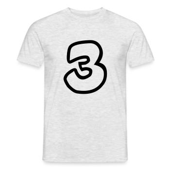 3 - Men's T-Shirt - heather grey - Front - AI Model Male 178 dark (178cm)