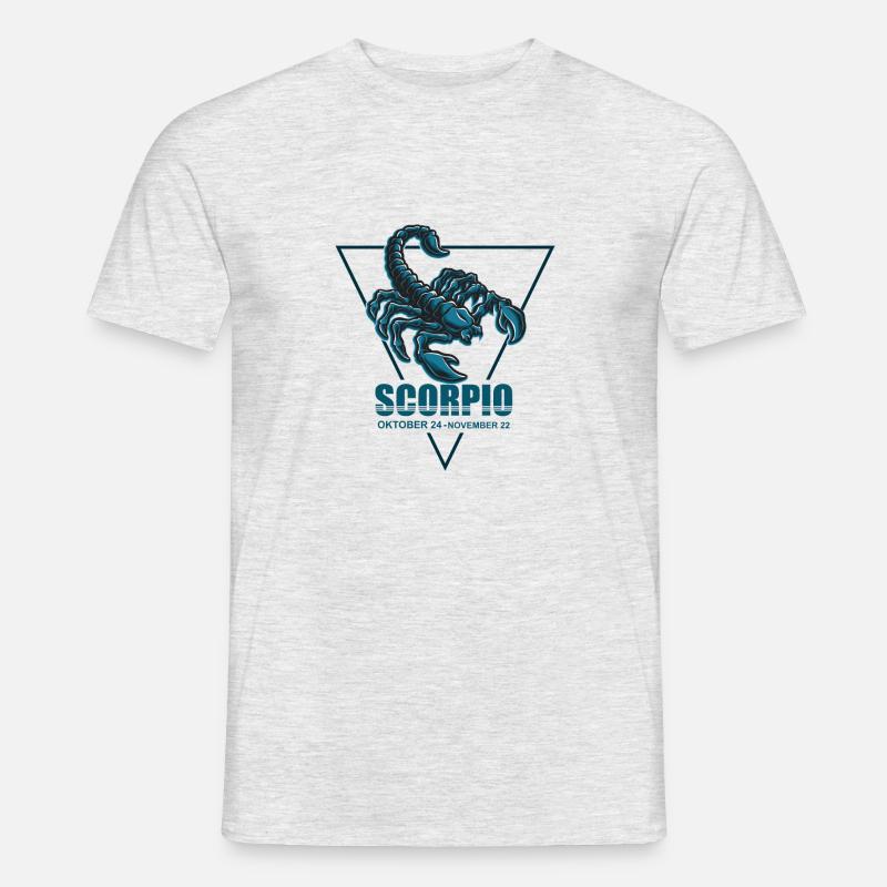 SCORPIO Sternzeichen - Männer T-Shirt - Grau meliert