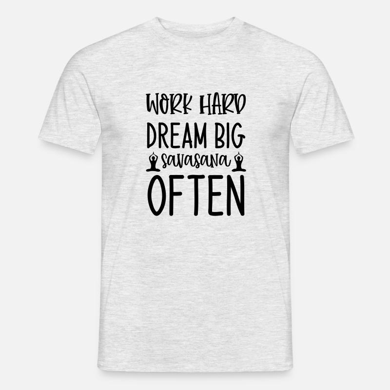 work hard - Männer T-Shirt - Grau meliert