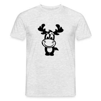 Idée cadeau de vecteur wapiti - T-shirt homme - gris chiné - Devant - AI Model Male 178 dark (178cm)