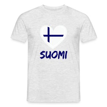 finland suomi - Männer T-Shirt - Grau meliert - Vorne - AI Model Male 178 dark (178cm)