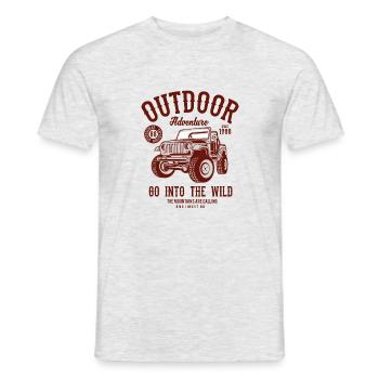 Outdoor Adventure - Männer T-Shirt - Grau meliert - Vorne - AI Model Male 178 dark (178cm)