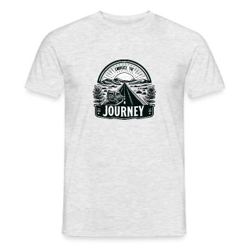 Embrace the Journey - Männer T-Shirt - Grau meliert - Vorne - AI Model Male 178 dark (178cm)