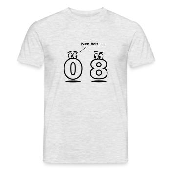 Schöner Gürtel - Männer T-Shirt - Grau meliert - Vorne - AI Model Male 178 dark (178cm)