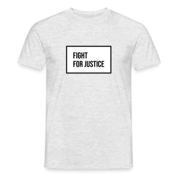 Fight For Justice - Men's T-Shirt - heather grey - Front - AI Model Male 178 dark (178cm)